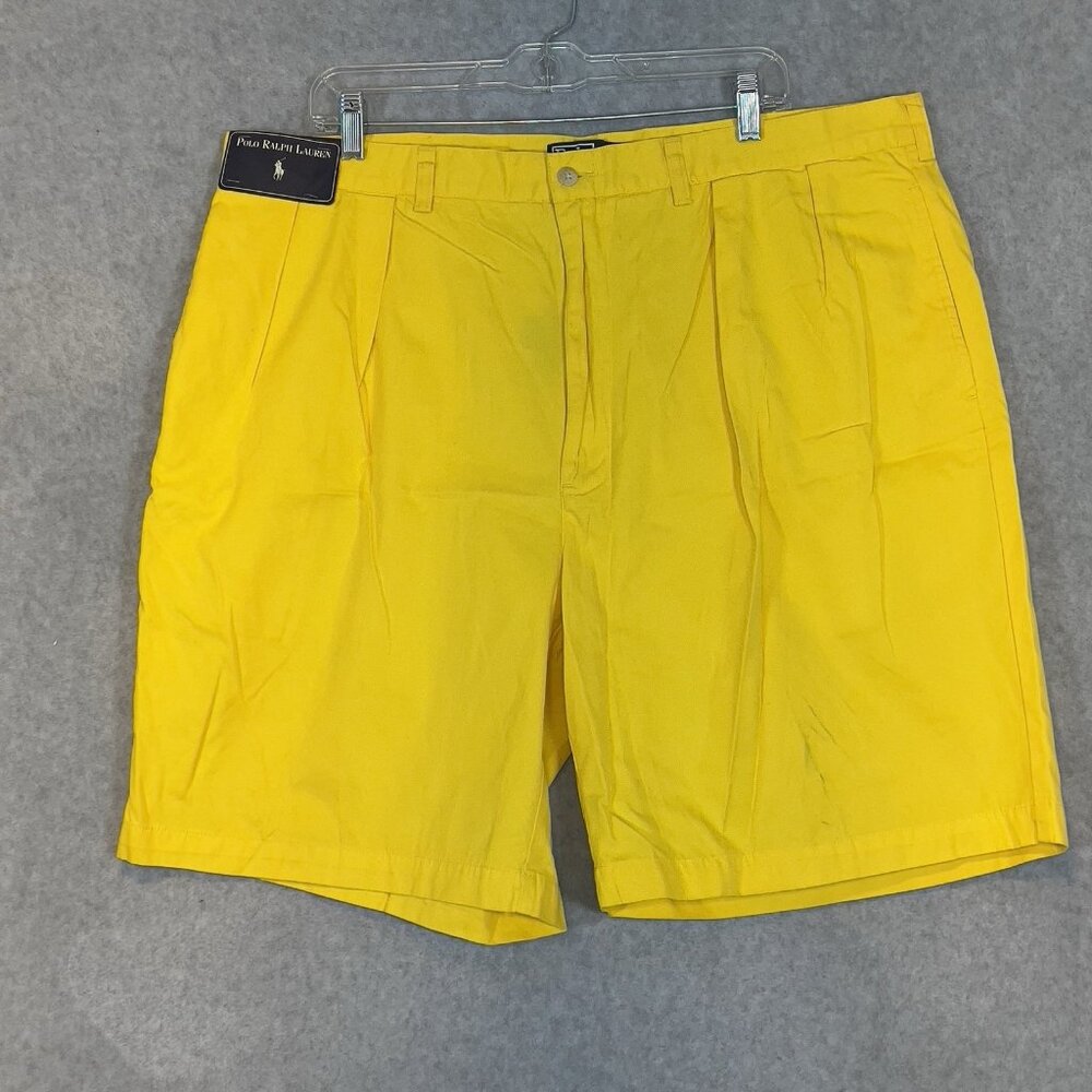 Polo Ralph Lauren Tyler Shorts Men 42 Chino Pleated Casual Cotton Y2K Vintage